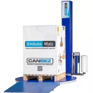 Ilustra��o de envolvedora de palett autom�tica